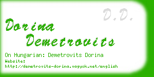 dorina demetrovits business card